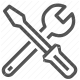 construction, engineering, maintenance, repair, screwdriver, tools, wrench icon