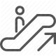 accessibility, conveyance, escalator, mobility aid, moving staircase, public transportation, stairs icon