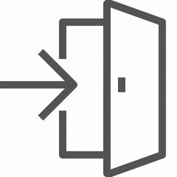 Outline arrow, direction, access icon