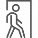 door, egress, emergency, evacuation, exit, public navigation, safety icon