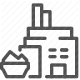 building, factory, industrial, manufacturing, pollution, production, smokestack icon