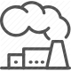 factory, industrial, manufacturing, plant, pollution, production, smokestack icon