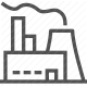 factory, industrial, manufacturing, plant, pollution, production, smokestack icon