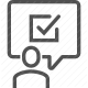 checkmark, communication, dialogue, feedback, form, survey icon