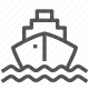 boat, commute, ferry, nautical, public transport, ship, water transit icon