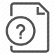 data, document, file, format, mystery, question mark, unknown icon