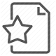 archive, document, favorite, file, paper, save, star icon