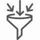 data, filter, filtering, funnel, refine, sort, sorting icon