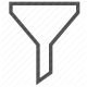 filter, funnel, options, selection, settings, sort icon