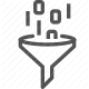 data, filtering, funnel, options, parameters, settings, sorting icon