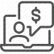 finance adviser, currency, finance, investment, laptop, money, online banking, savings icon