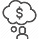 cloud computing, finance, investment, online banking, savings icon