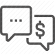 chat, communication, finance, money, transaction icon