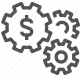 economy, finance, gears, industry, investment, mechanism, money icon