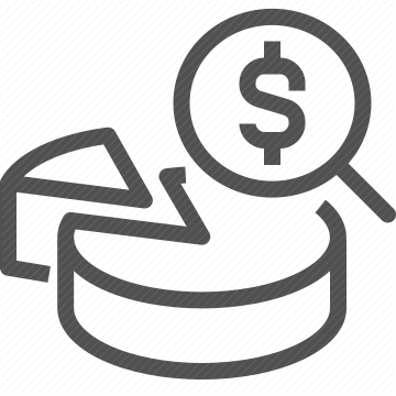 magnifying glass, money, growth, statistics, chart, data analysis, financial analytics