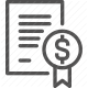 budget review, contract, financial analysis, financial document, money search icon