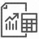 accounting, analysis, calculator, chart, data, financial report, statistics icon