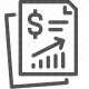 analysis, business, chart, currency, dollar, financial report, growth icon