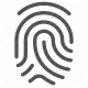 authentication, biometric, fingerprint, identification, security icon