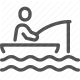 angler, fishing, lake, leisure, outdoor, recreation, water icon