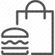 bag, burger, fast food, food delivery, meal, restaurant, takeout icon