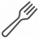 cutlery, dining, fork, meal, silverware, tableware, utensil icon