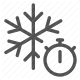 cold, cooking time, freezer, frozen, kitchen appliance, snowflake, timer icon