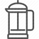 beverage, brewing, cafetière, coffee, french press icon