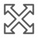 directions, enlarge, expand, fullscreen, interface arrows, maximize, resize icon