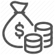 affluence, bag, bank, banking, budget, capital, cash, coins, coin stacks, currency, deposit, dollar, economy, finance, financial, fiscal, funds, investment, monetary, money, money bag, saving, savings, stacks, wealth icon