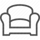 armchair, chair, comfort, cushion, furniture, living room, seating icon