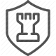 castle, defense, fortress, gaming, safe, shield, strategy icon