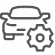 auto, automobile, gear, maintenance, service, settings icon