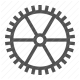 cogwheel, engineering, gear, machinery, mechanical, settings, sprocket icon
