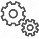 cogs, engineering, gears, machinery, mechanical engineering, mechanics, technology icon