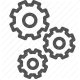 cogs, engine, gears, machinery, mechanical, settings, technology icon