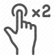 double tap, gesture, hand, interaction, multi-touch, tap, touchscreen icon