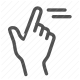 flick, gesture, hand, interaction, motion, swipe, touch icon