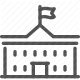 architecture, building, flag, government, institution icon