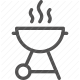 barbecue, cooking, grill, outdoor, smoke icon