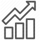 analysis, chart, finance, growth, increase, statistics, trend icon