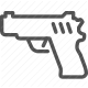 firearm, gun, handgun, pistol, weapon icon