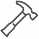 carpentry, construction, equipment, hammer, hand tool, hardware, tool icon