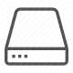 computer hardware, data storage, external drive, hard drive, HDD, SSD, storage icon