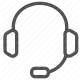 audio, call center, communication, customer support, headset icon