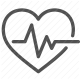 cardiology, care, electrocardiogram, health, heart, heartbeat, medicine icon