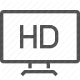 1080p, hd, high definition, resolution, video quality icon