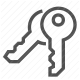 access control, home security, keys, lock, protection, safety, security system icon