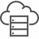 cloud, data center, hosting, network, server, storage, virtual icon