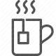 coffee, hot beverage, mug, steaming, tea icon